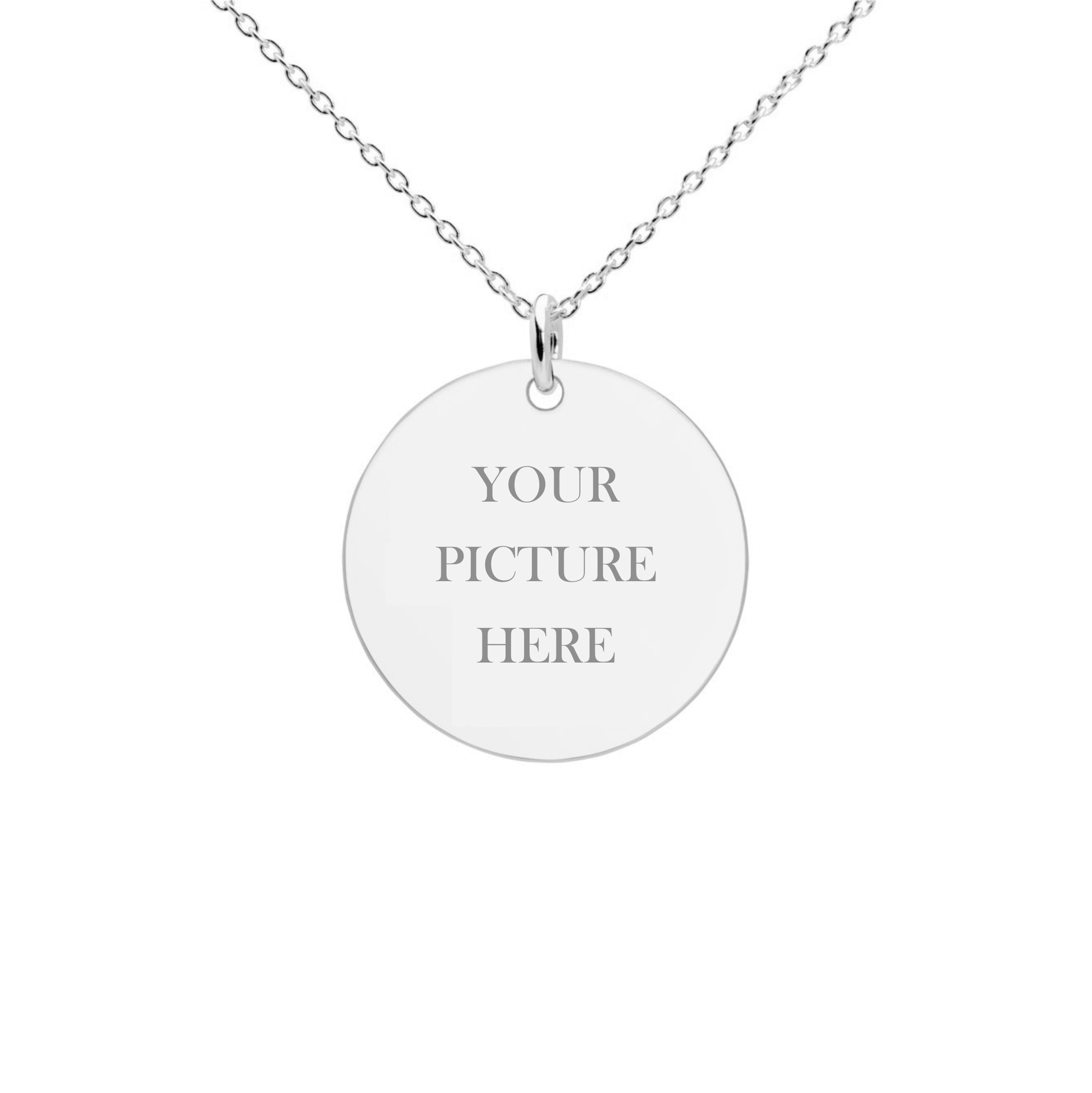 White gold engraved online pendant