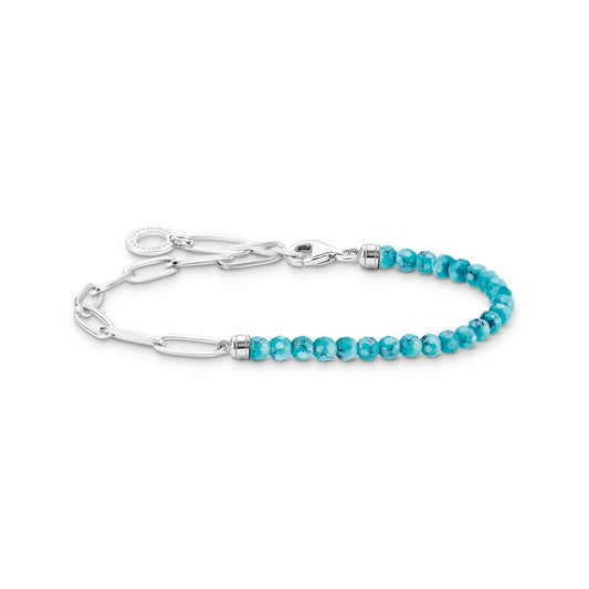 THOMAS SABO Chain Turquoise Bead Bracelet with Pearls - Prime & Pure