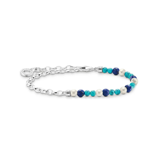 THOMAS SABO Chain Lapis Lazuli Bead Bracelet - Prime & Pure