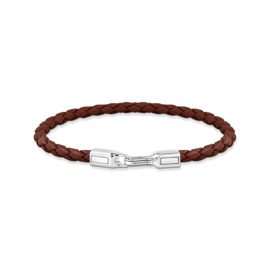 THOMAS SABO Bracelet with Braided, Brown Leather - Prime & Pure