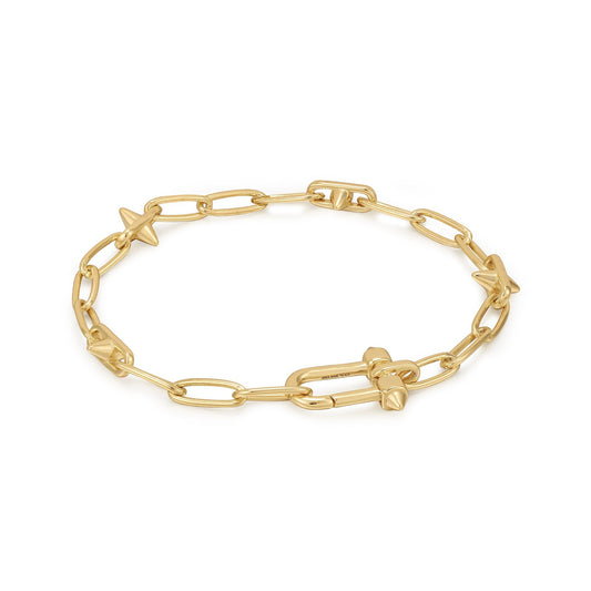 Ania Haie Gold Stud Link Charm Bracelet - Prime & Pure