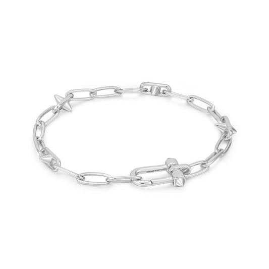 Ania Haie Silver Stud Link Charm Bracelet - Prime & Pure