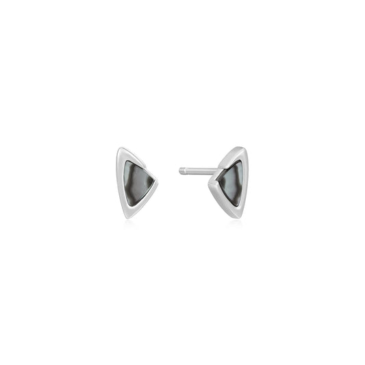 Ania Haie Silver Arrow Abalone Stud Earrings - Prime & Pure