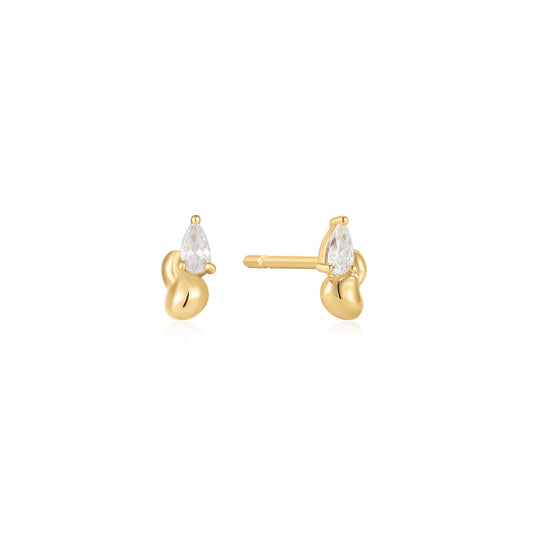 Ania Haie Gold Twisted Wave Stud Earrings - Prime & Pure
