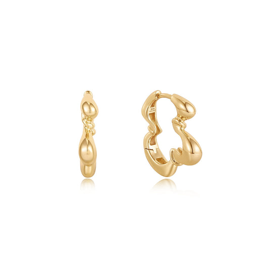Ania Haie Gold Twisted Wave Hoop Earrings - Prime & Pure