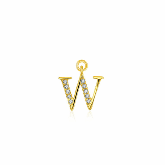 Iced Letter " W " Pendant - Prime & Pure