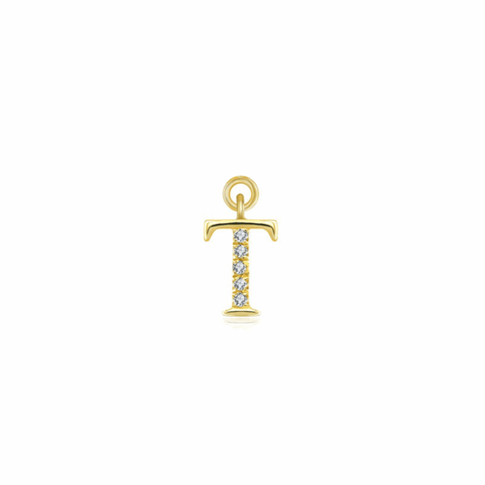 Iced Letter " T " Pendant - Prime & Pure