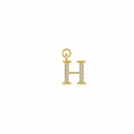 Iced Letter " H " Pendant - Prime & Pure