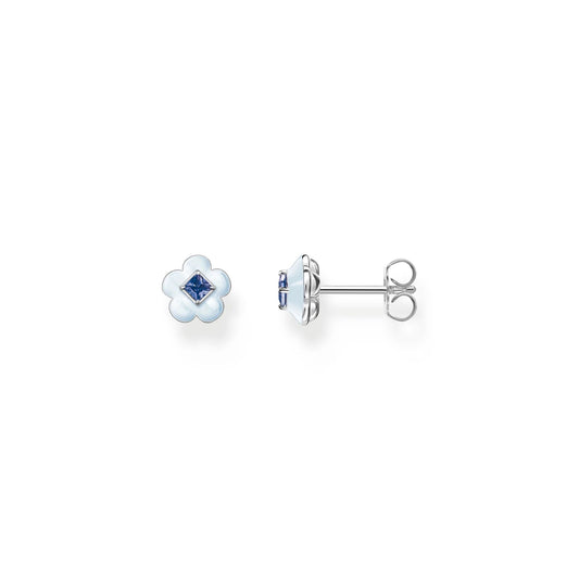 THOMAS SABO Blue Flower Stone Stud Earrings - Prime & Pure