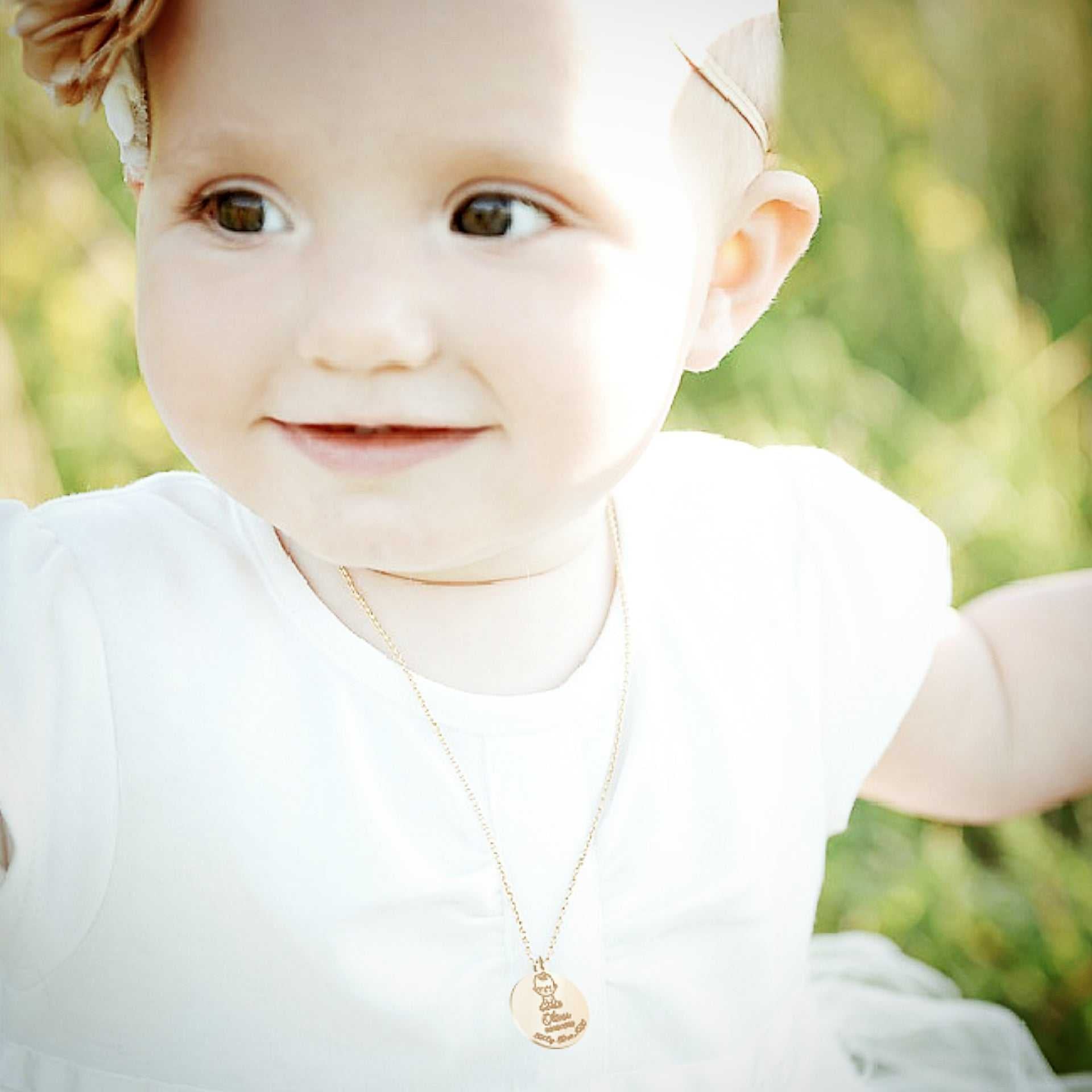 Buy 14k Gold Newborn Baby Girl Necklace With CZ, Gold Baby Birthstone  Dainty Necklace, CZ Birth Stone Jewelry for Mom, Mothers Day Gift, New Mom  Online in India - Etsy