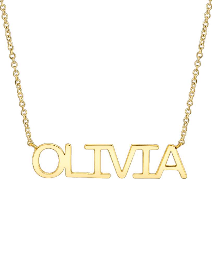 18k Gold Name Necklace - Prime & Pure