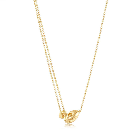 Ania Haie Gold Twisted Wave Mini Pendant Necklace - Prime & Pure