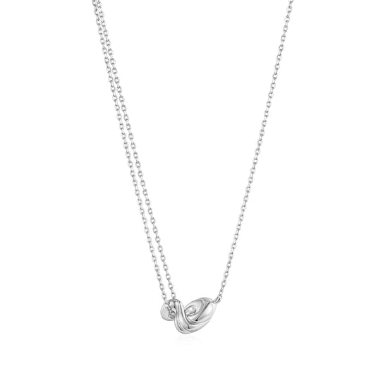 Ania Haie Silver Twisted Wave Mini Pendant Necklace - Prime & Pure