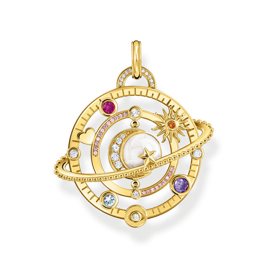 THOMAS SABO Gold Planetary Ring Pendant with Colourful Stones - Prime & Pure