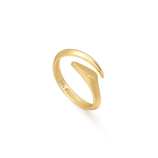 Ania Haie Gold Arrow Twist Adjustable Ring - Prime & Pure