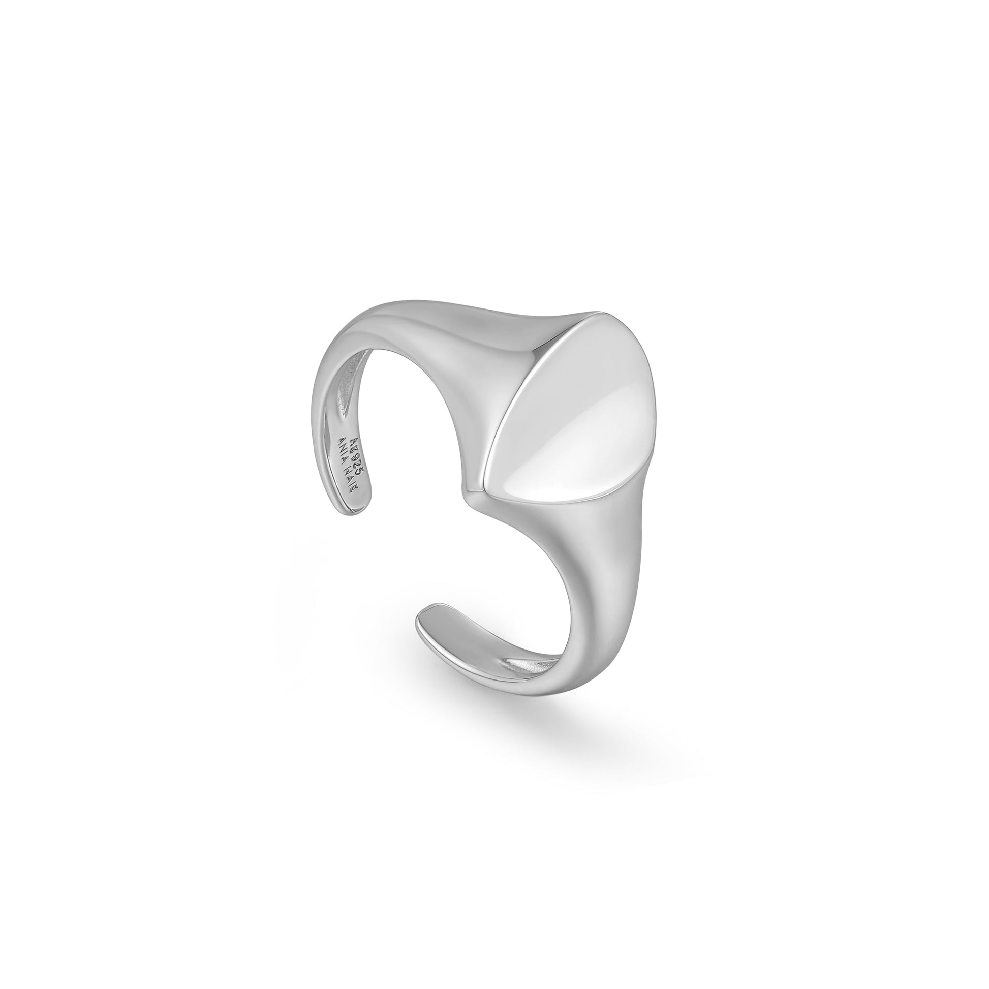Ania Haie Silver Arrow Adjustable Signet Ring - Prime & Pure