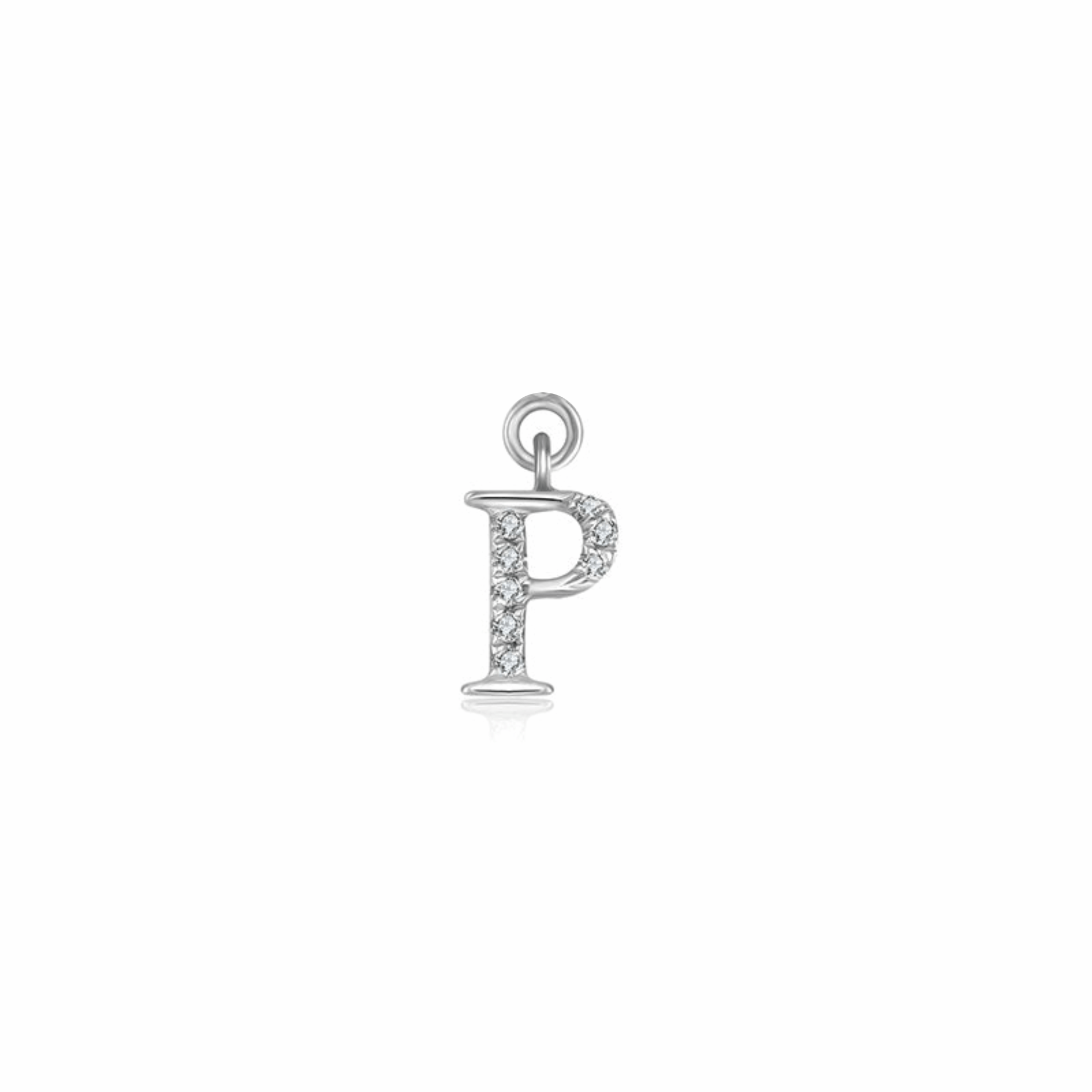 Iced Letter " P " Pendant - Prime & Pure