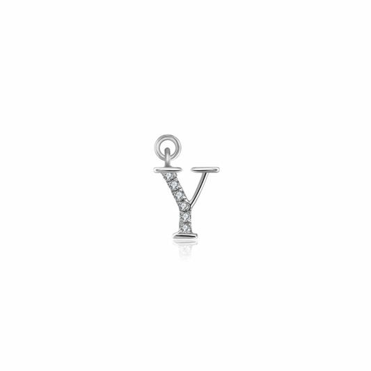 Iced Letter " Y " Pendant - Prime & Pure