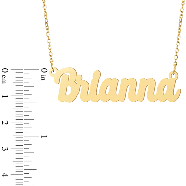 Prime Pure 9K Yellow Gold Name Necklace Brianna