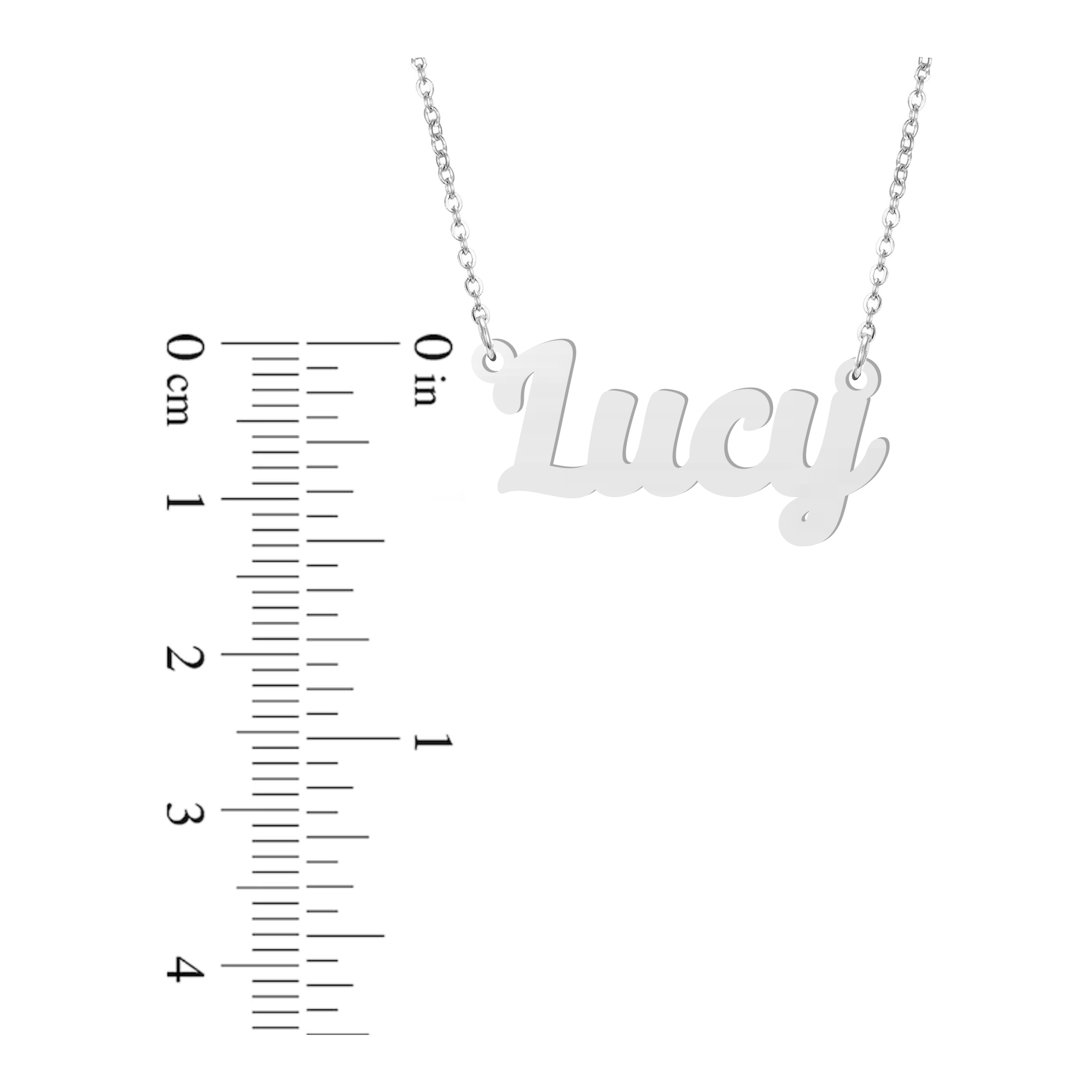 Prime Pure Sterling Silver Name Necklace Lucy