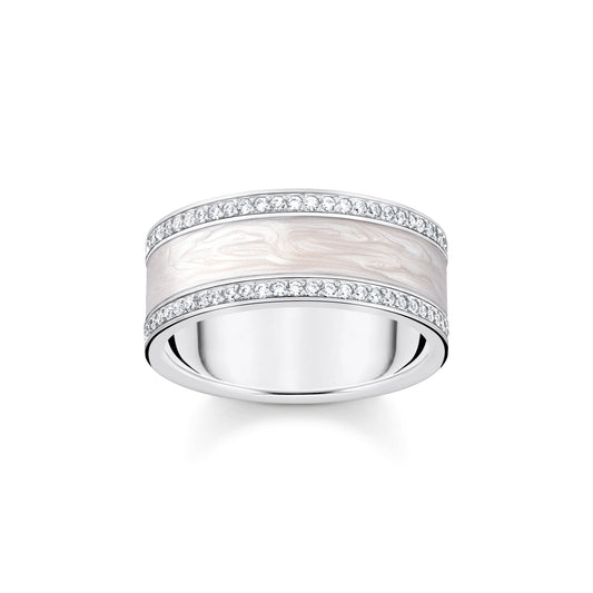THOMAS SABO Band Ring with Cold Enamel And Stones - Prime & Pure