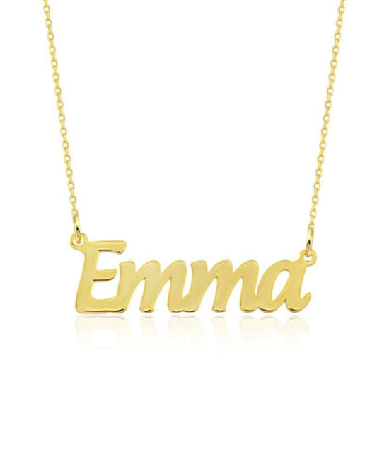 18k Yellow Gold Name Necklace - Script - Prime & Pure