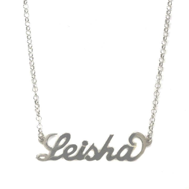 White gold sales name necklace australia
