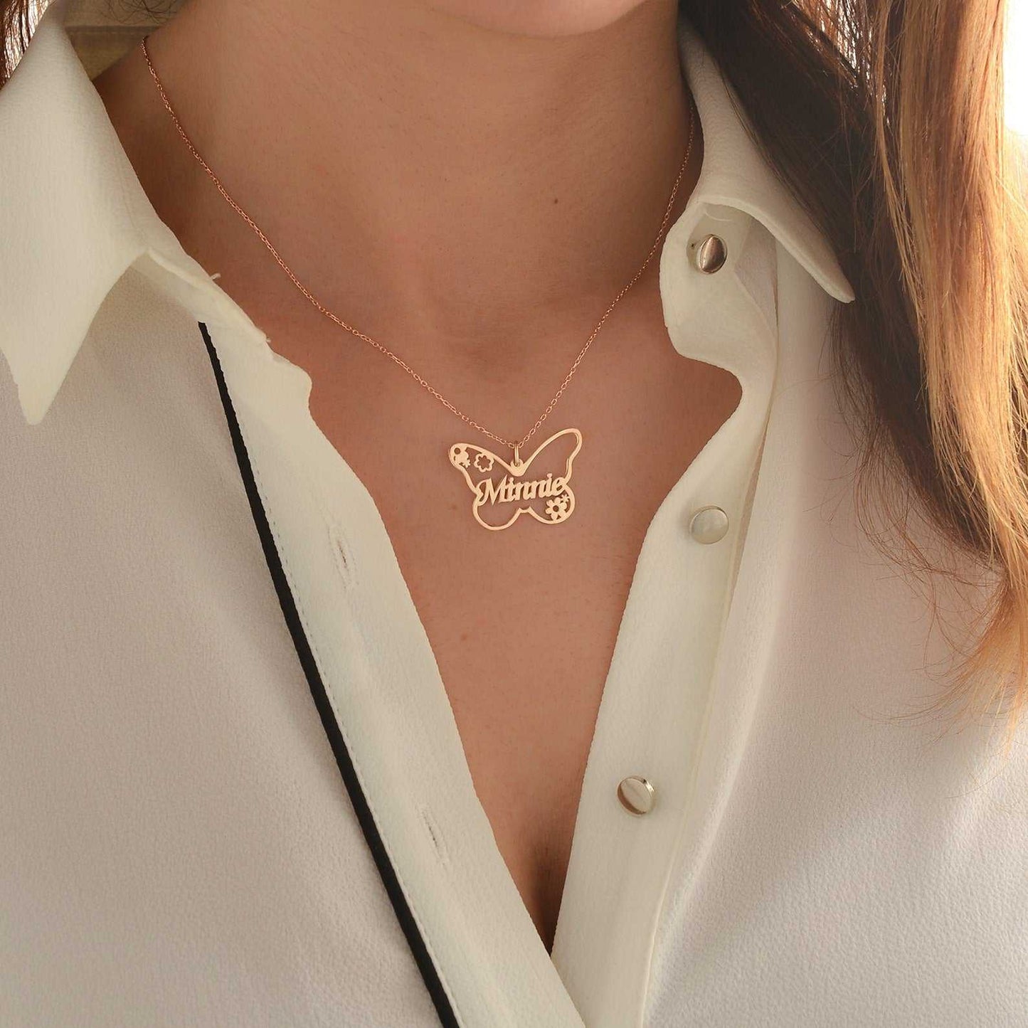 Butterfly Name Necklace - Prime & Pure