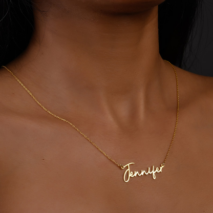 Thin name deals necklace