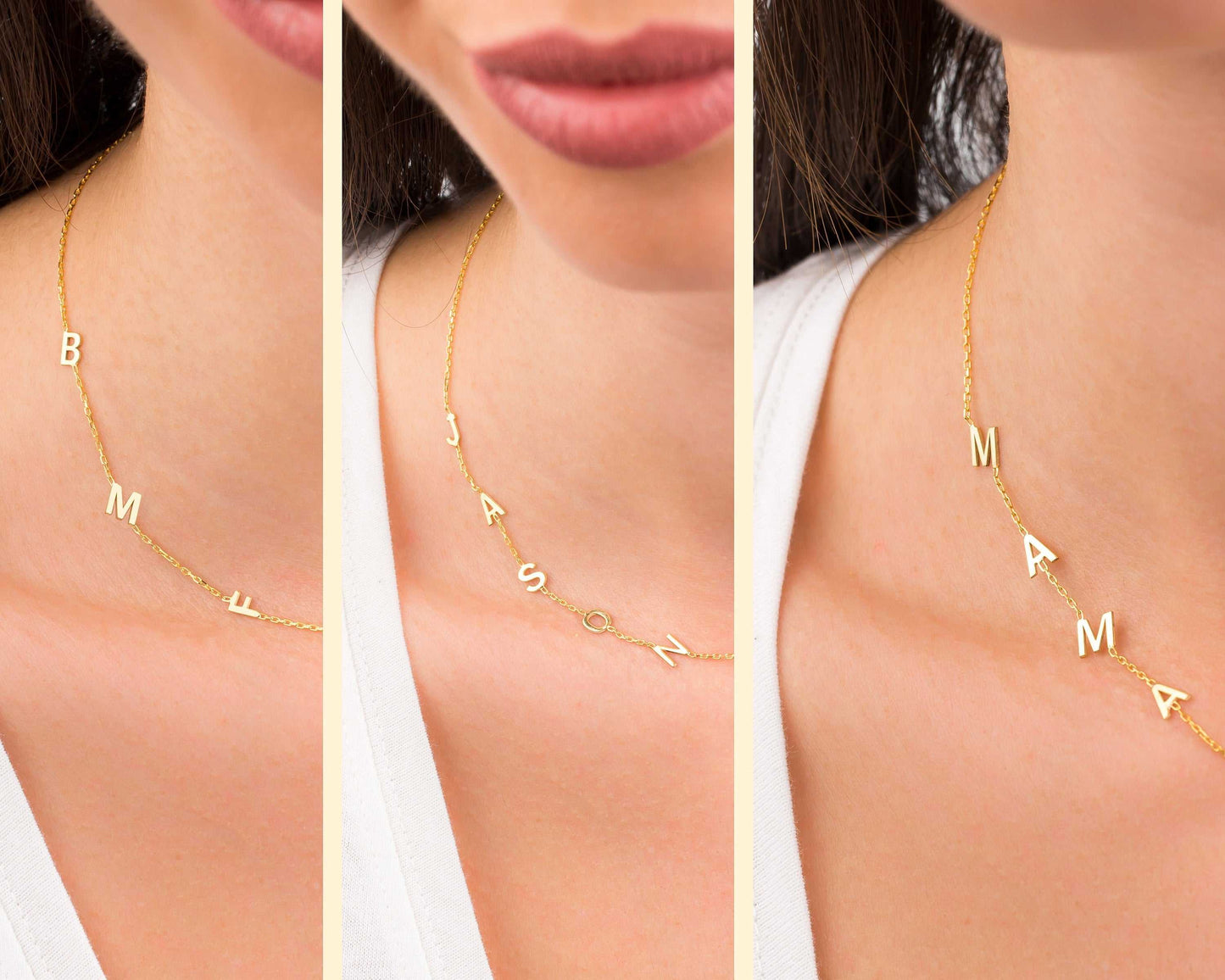 Sideways Initials Necklace - Prime & Pure