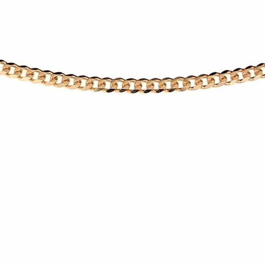 2.1 mm wide Flat Curb Chain - 9 Karat Gold - Prime & Pure