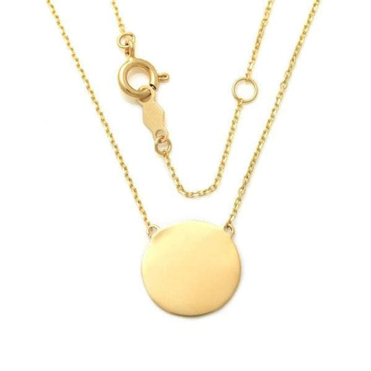 Customize your own Circular Gold Plate Necklace - Prime & Pure