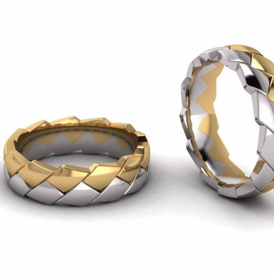 Half Round Double Row Pangolin Mens Ring - Prime & Pure