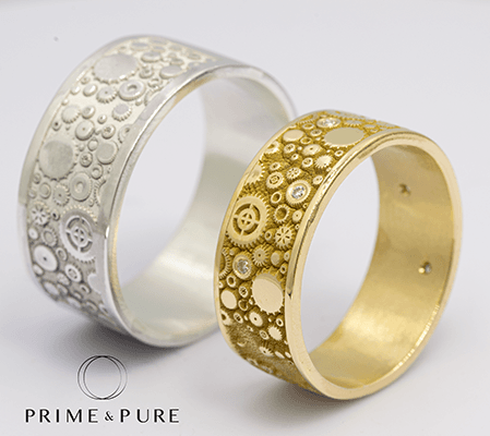 Mechanical Gears Engagement Ring - Prime & Pure