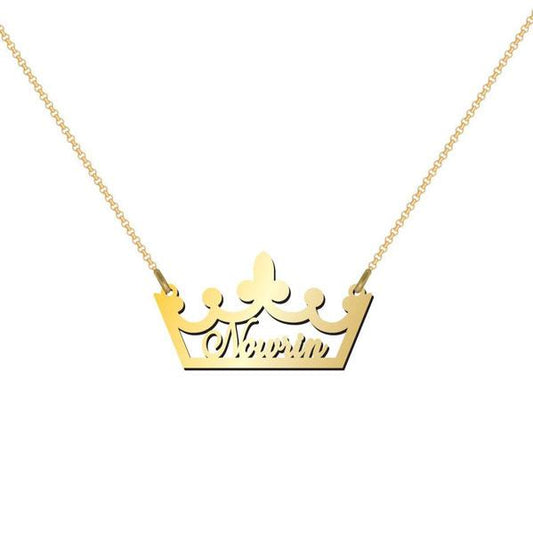 Crown Necklace with Name - Prime & Pure