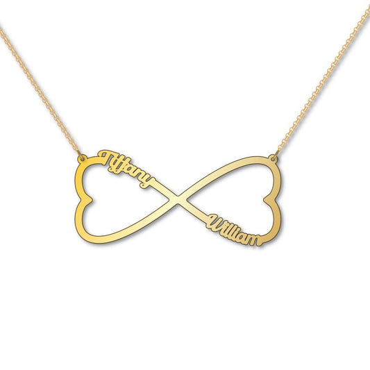 Heart Infinity Two Name Necklace - Prime & Pure