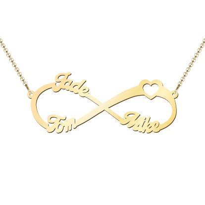 Three Name Infinity Necklace - Prime & Pure
