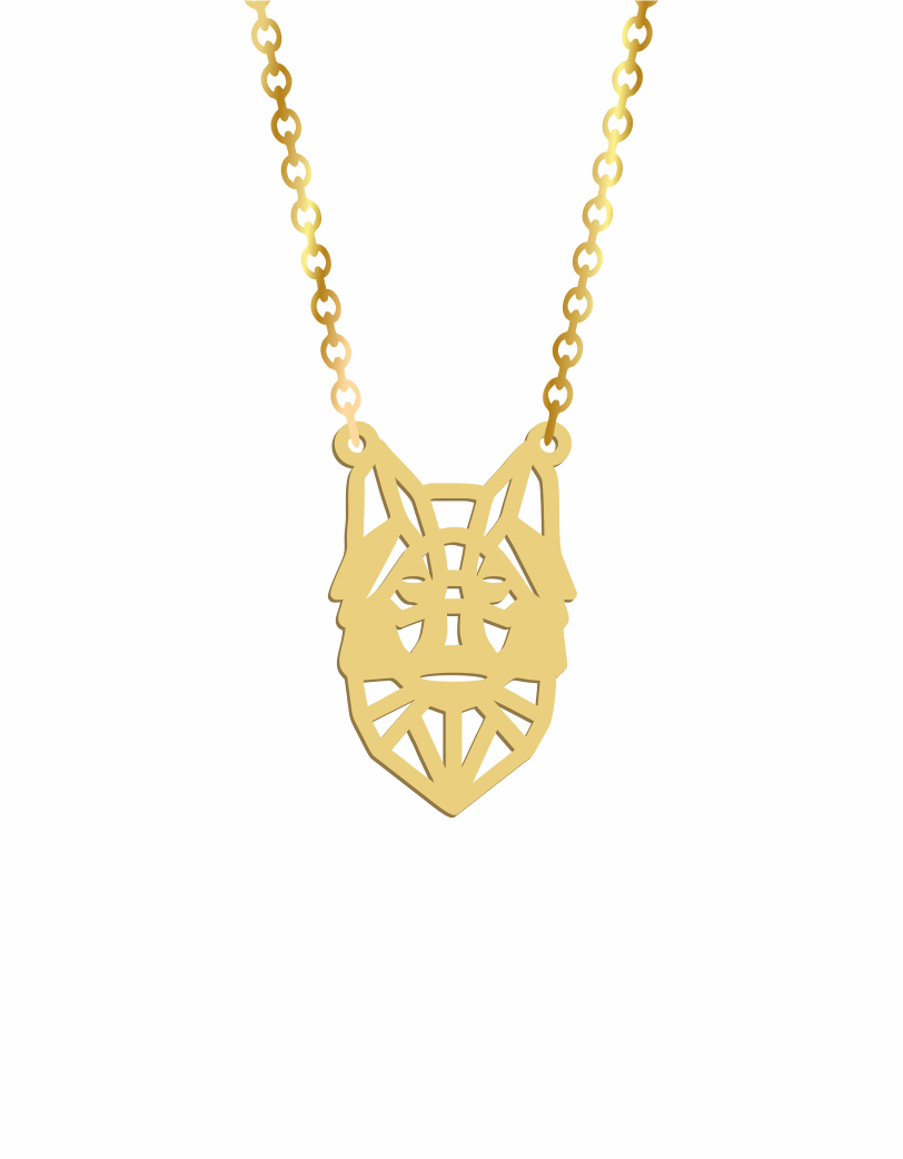 White gold wolf discount pendant