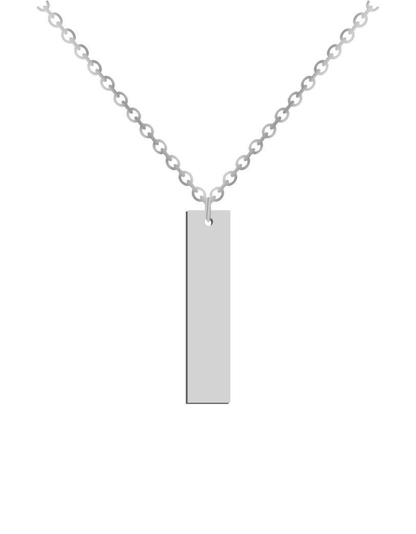 Sterling silver vertical bar necklace deals