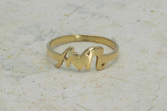 Two Initials Ring - Prime & Pure