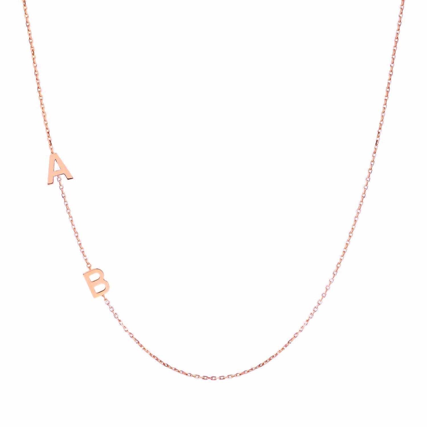 Sideways Initials Necklace - Prime & Pure