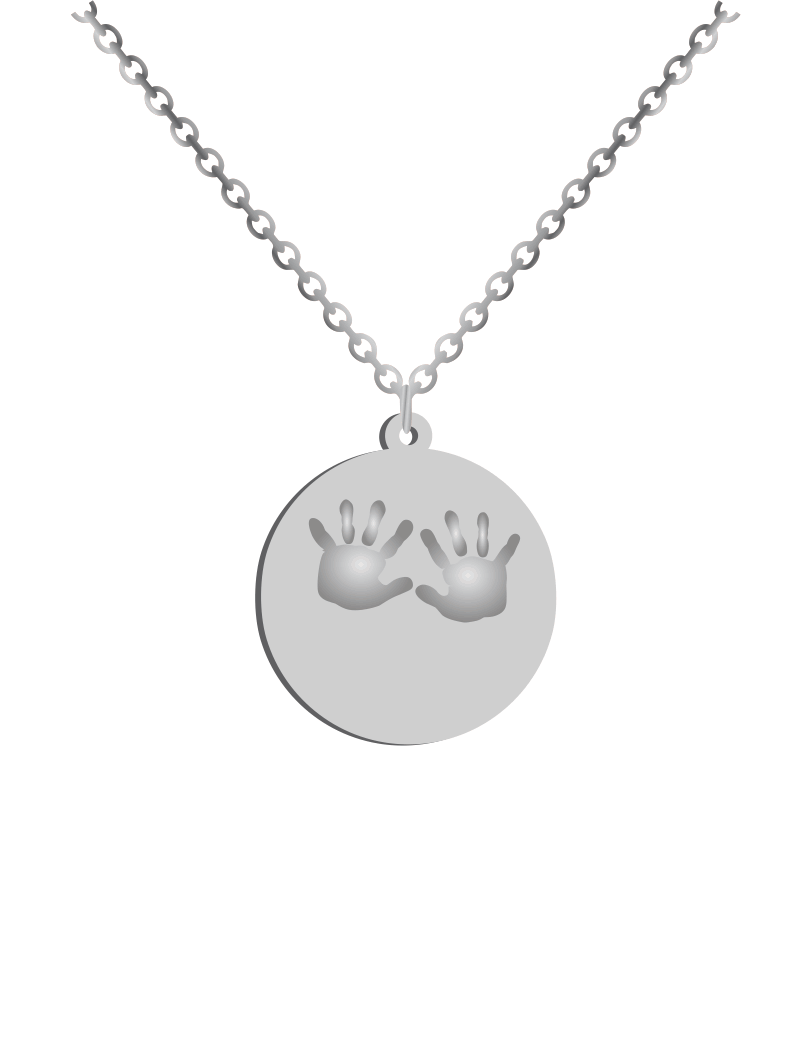Baby print necklace discount