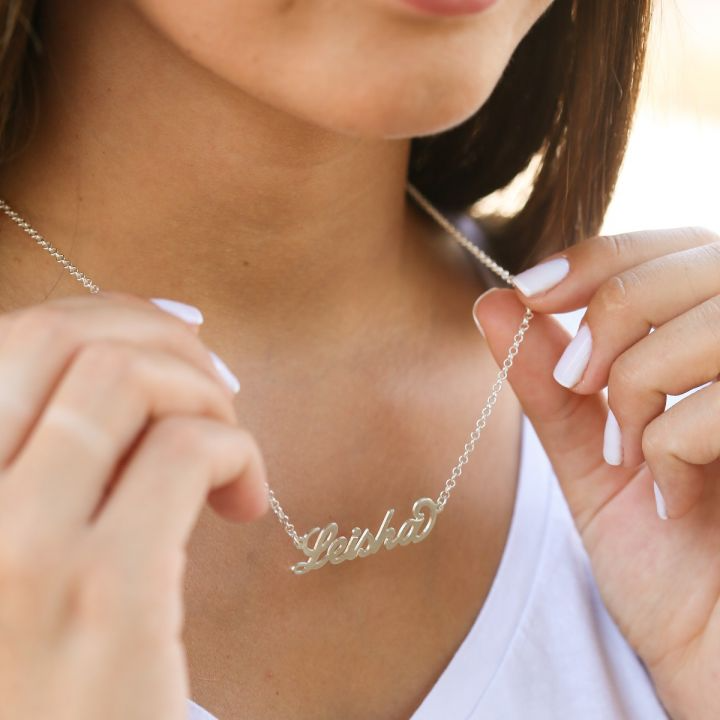 Silver Name Necklace Sterling Silver Name Jewellery Prime Pure